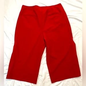 Eloquii Burnt Orange Wide-leg Crop Pants